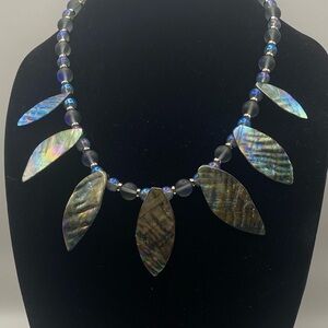Elegant Iridescent Mother of Pearl Necklace